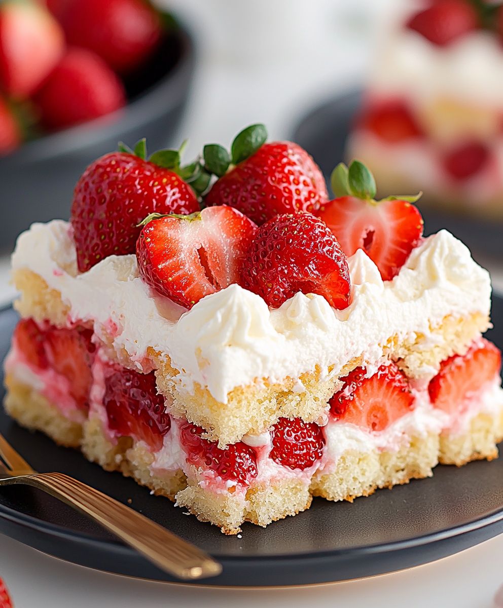 Strawberry Shortcake Poke Cake