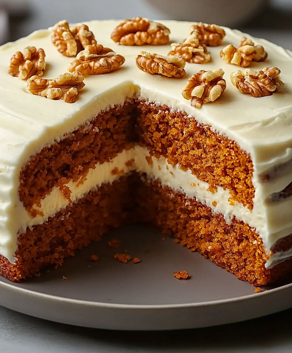 Carrot walnut cake