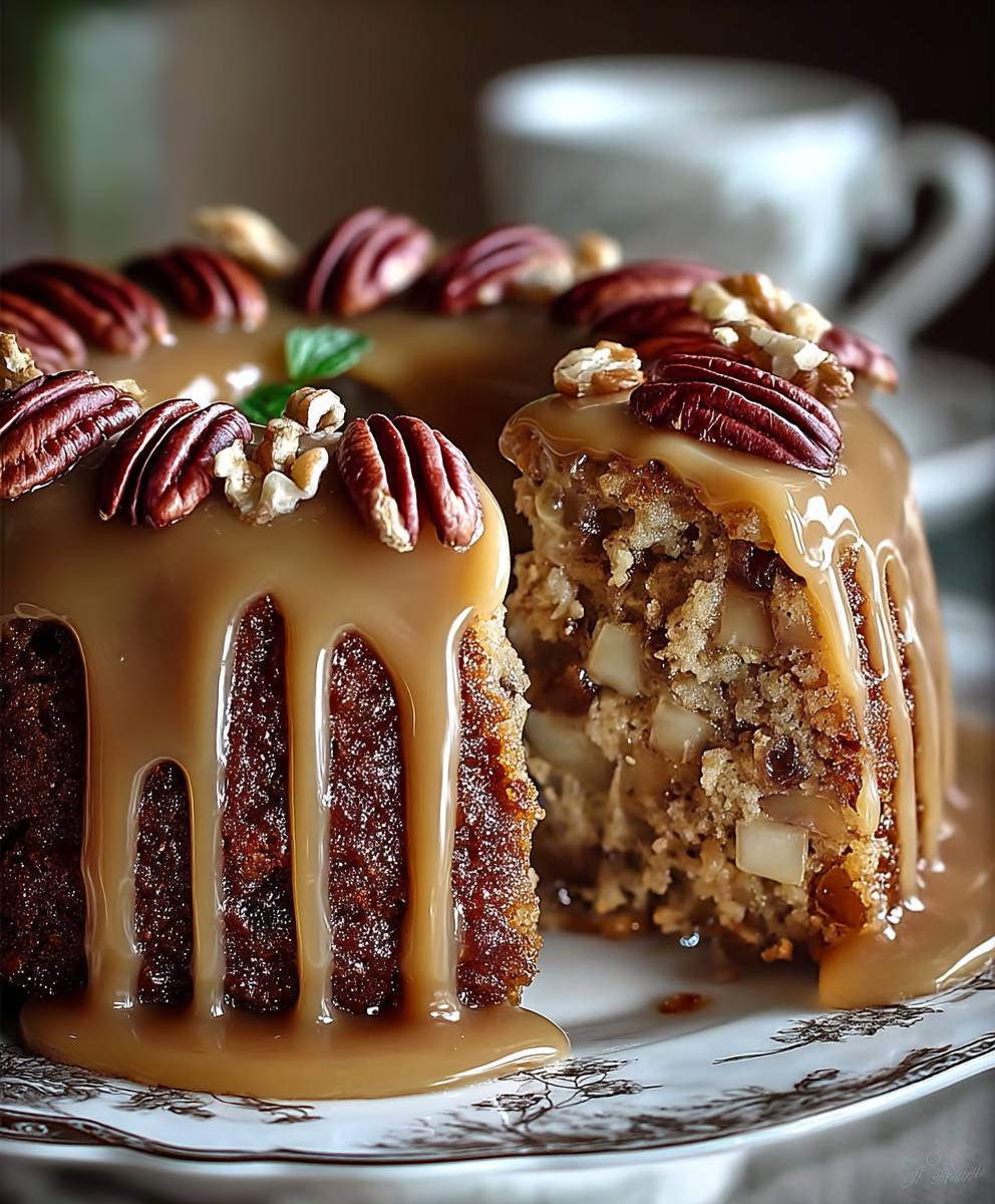 Apple pecan cake