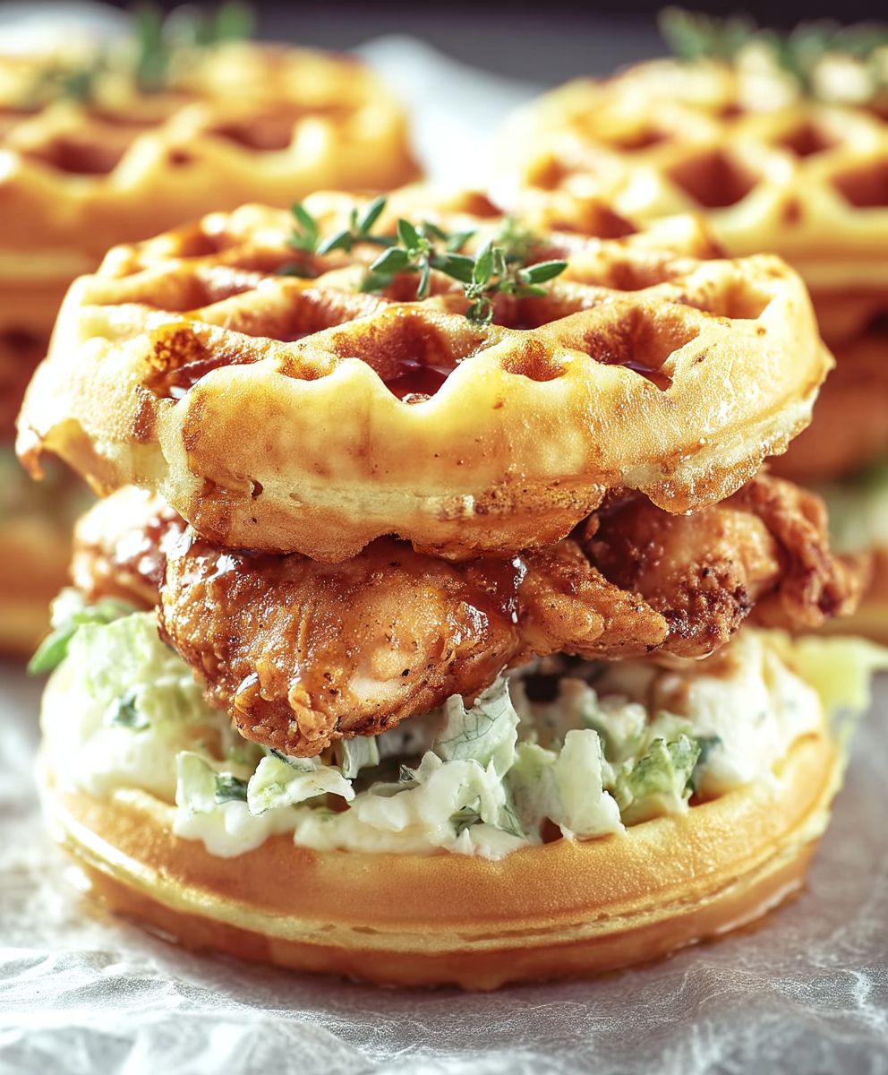 Chicken waffle sliders