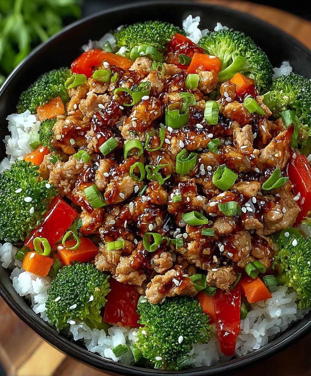 Teriyaki Turkey Rice Bowl