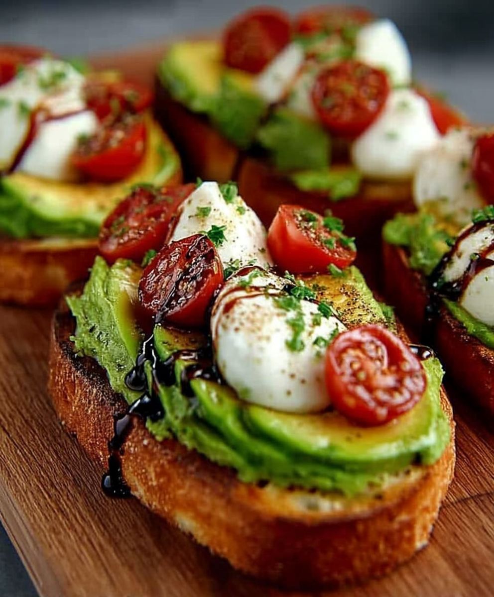 Avocado Burrata Bruschetta