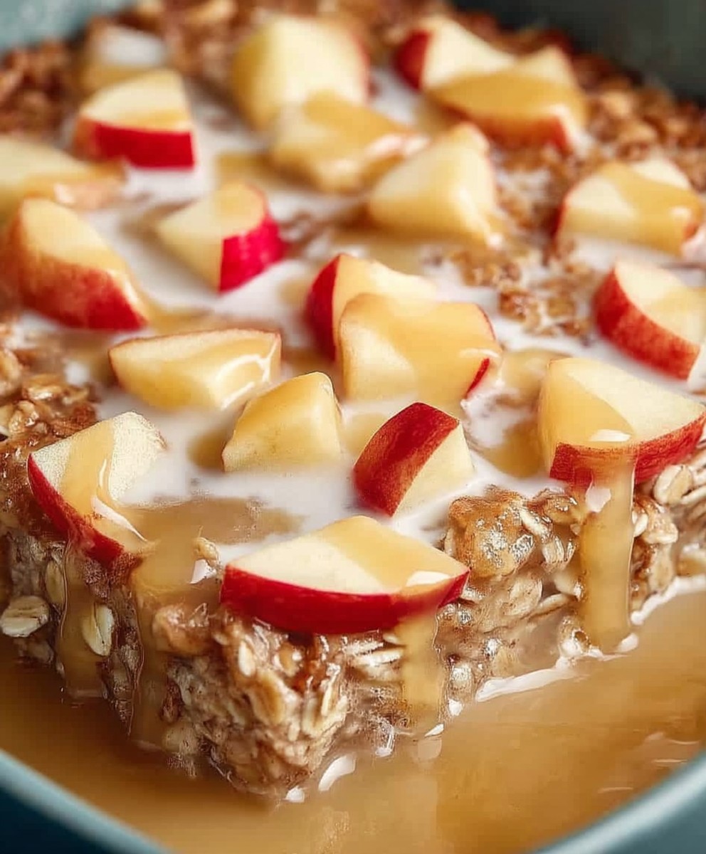 Apple cinnamon baked oatmeal
