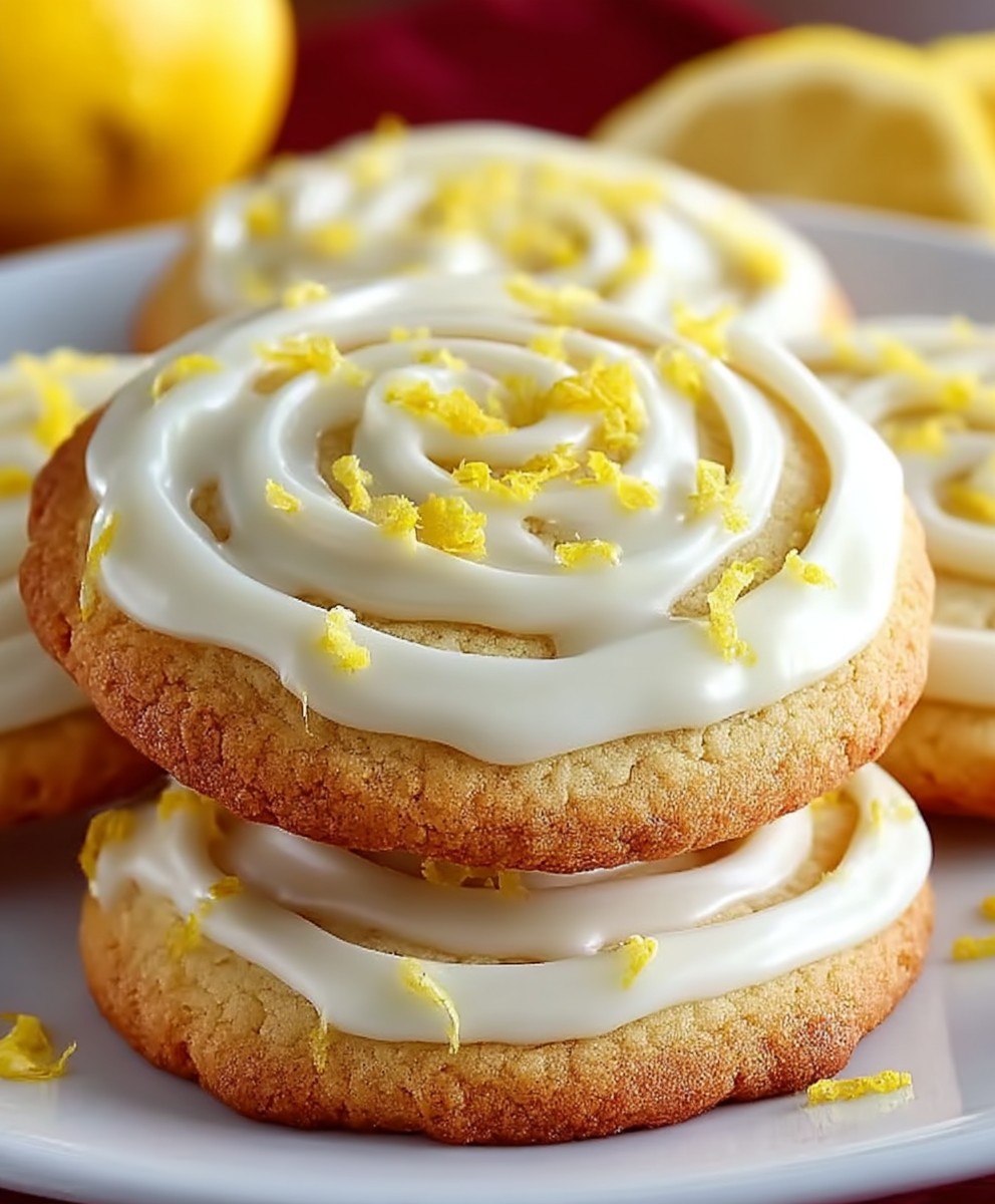 Lemon frosted cookies