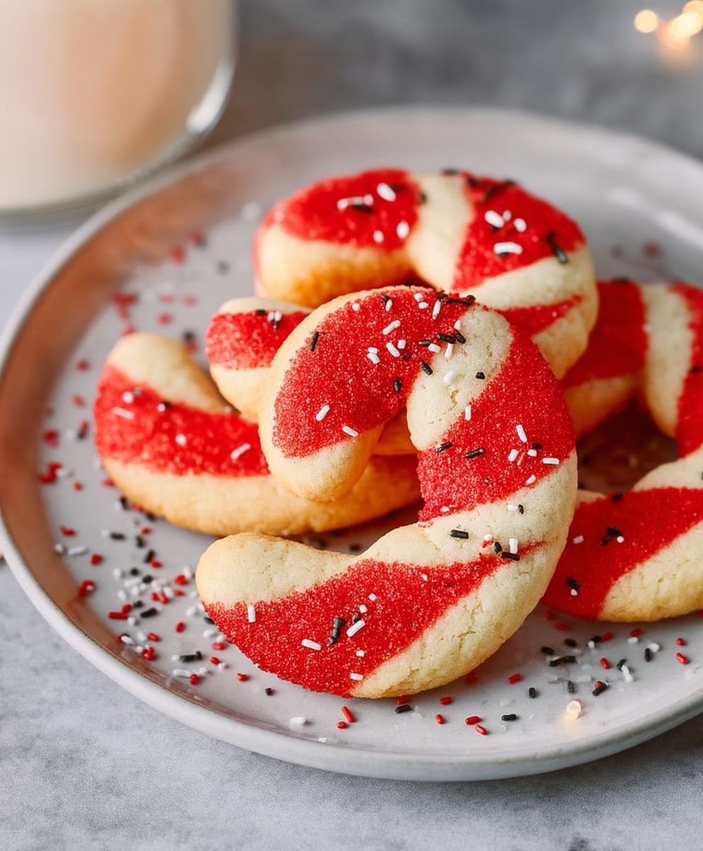 Candy cane cookies