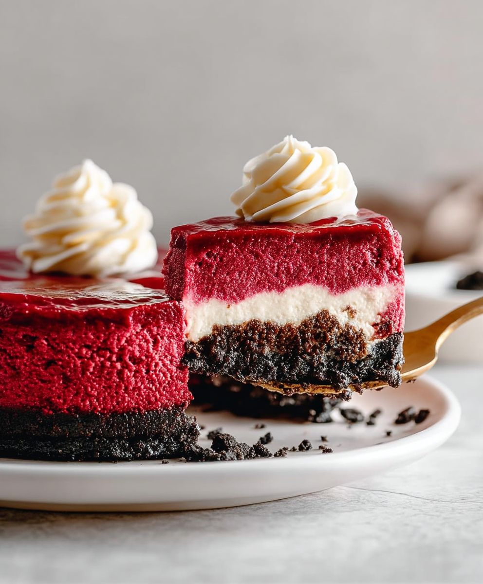 Red Velvet Oreo Cheesecake