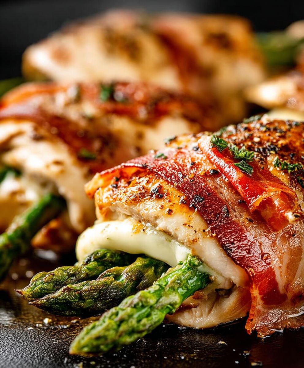 Asparagus Prosciutto Chicken Roll Ups