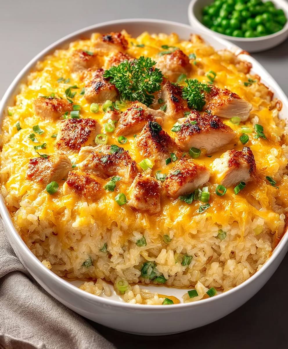 Cheesy Chicken Rice Casserole