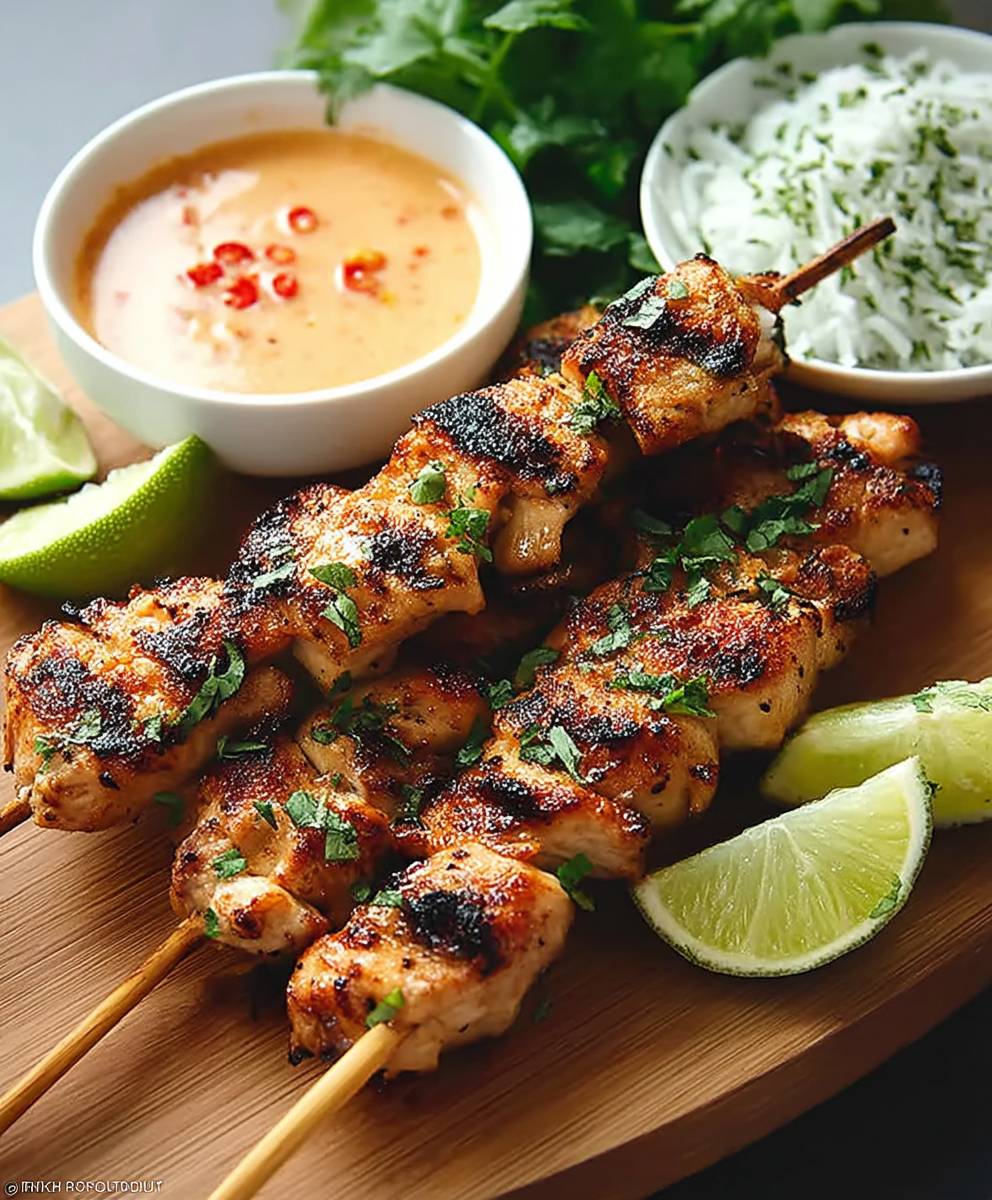 Thai Coconut Chicken Skewers