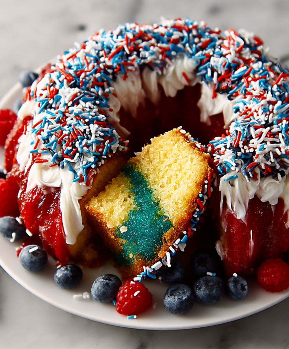 Lemon Berry Firecracker Cake