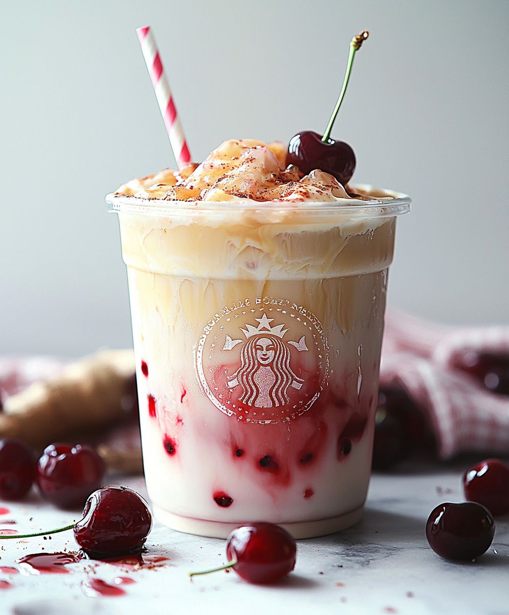 Iced Cherry Chai Latte