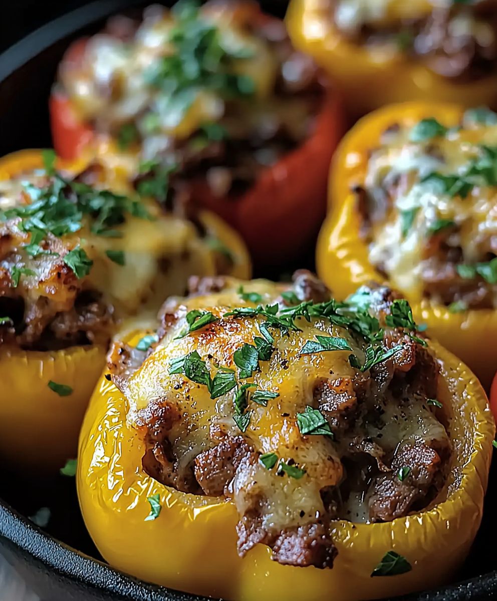 Philly Cheesesteak Stuffed Peppers