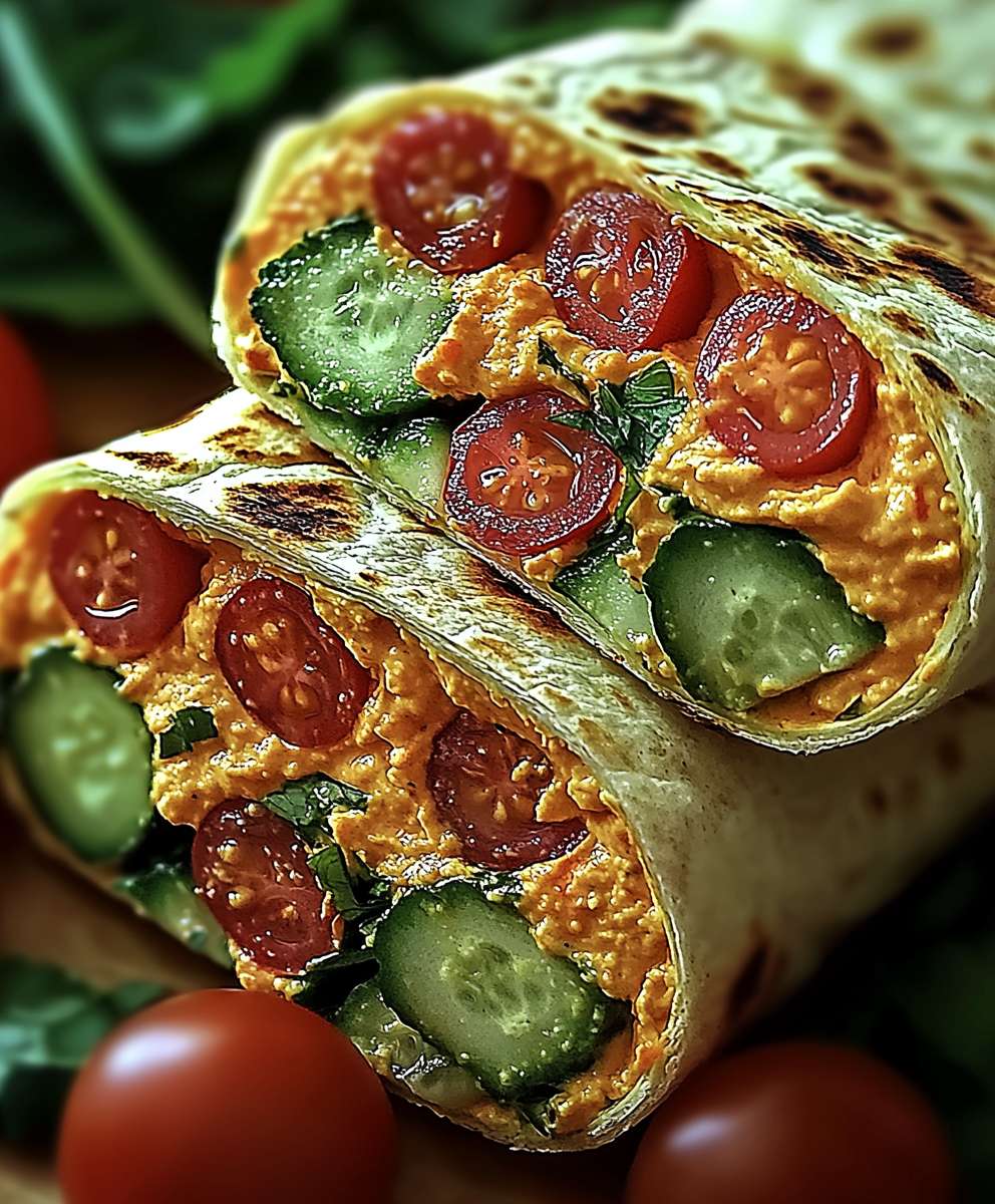 Veggie Hummus Wraps