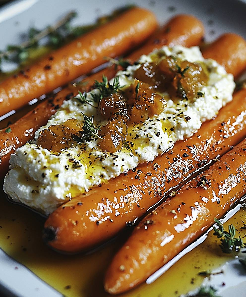 Roasted Carrots Whipped Ricotta
