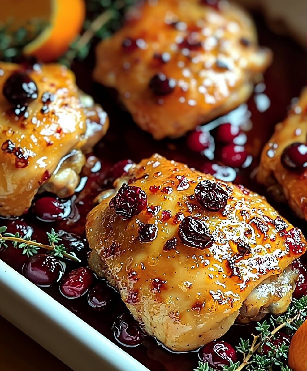 Orange Cranberry Chicken Thighs