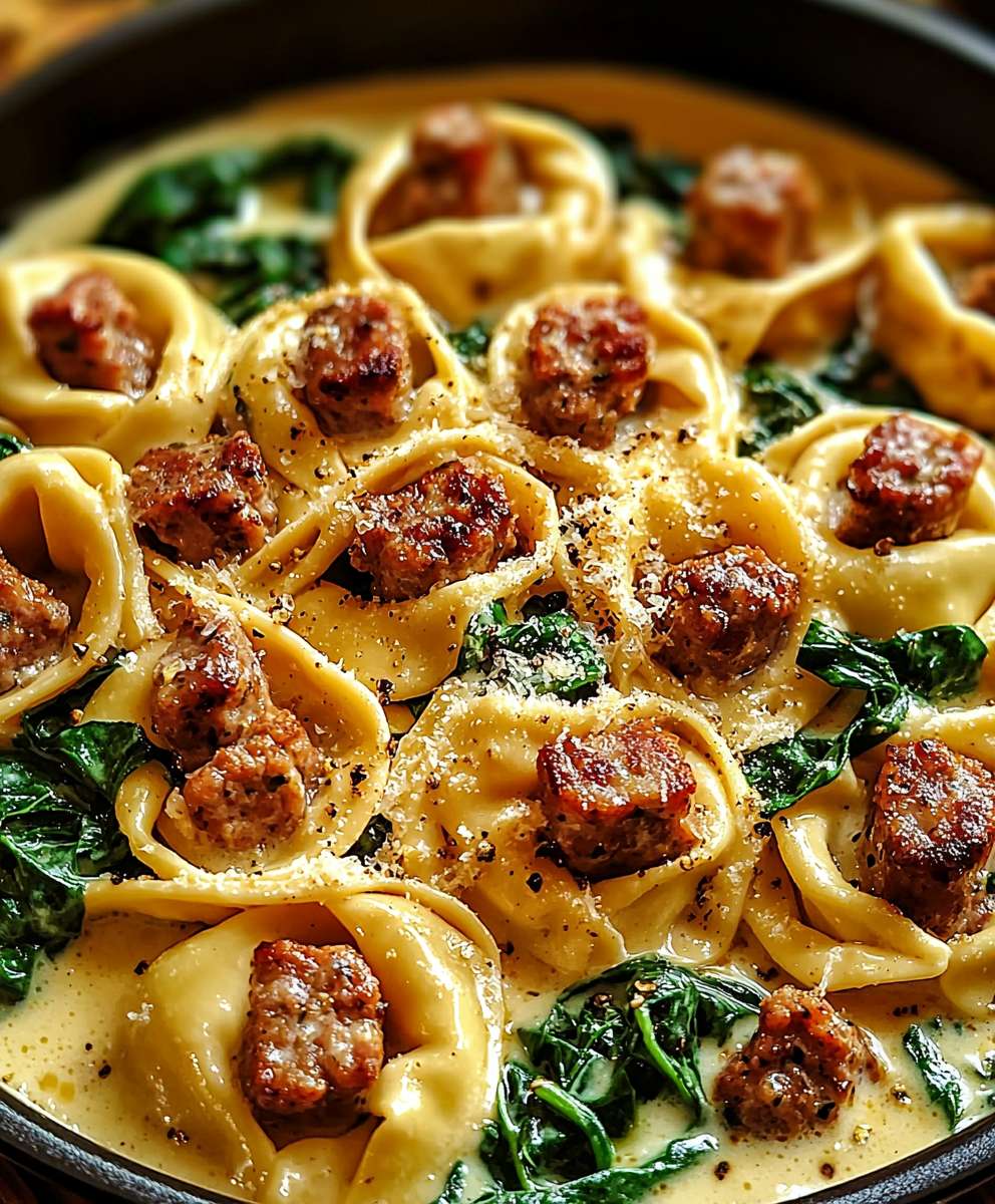 Garlic Spinach Sausage Tortellini
