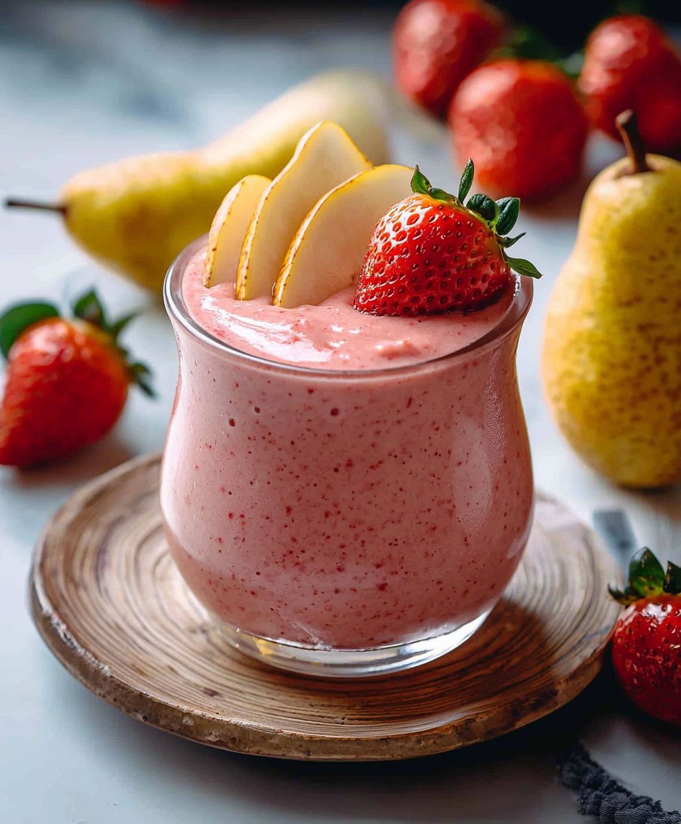 Strawberry pear smoothie