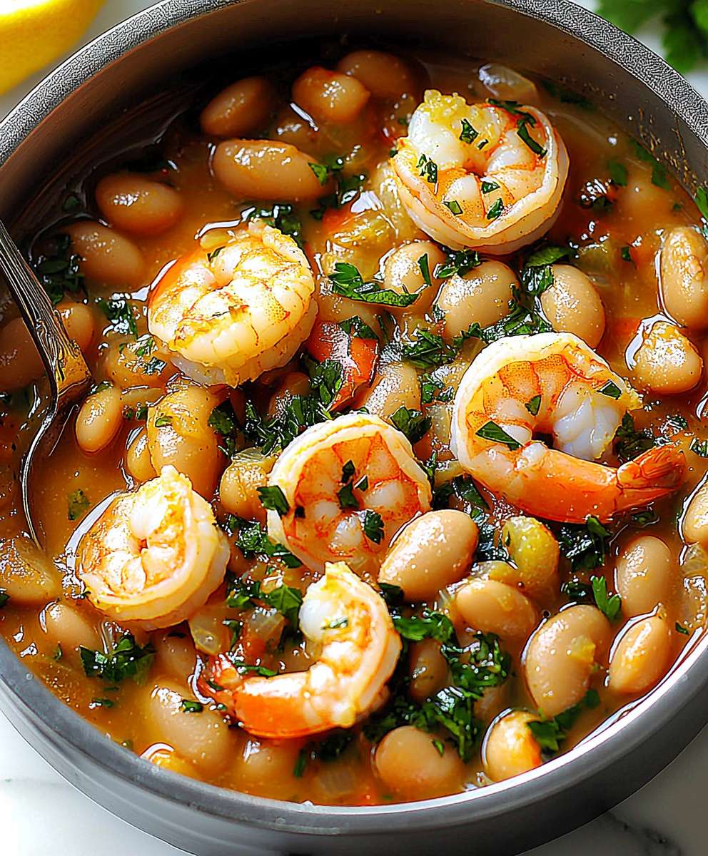Lemony Shrimp Bean Stew