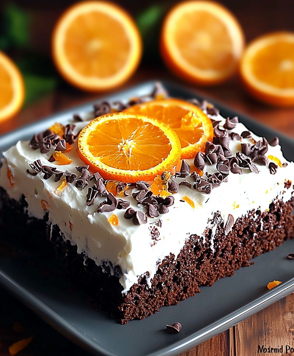Chocolate Orange Poke Cake