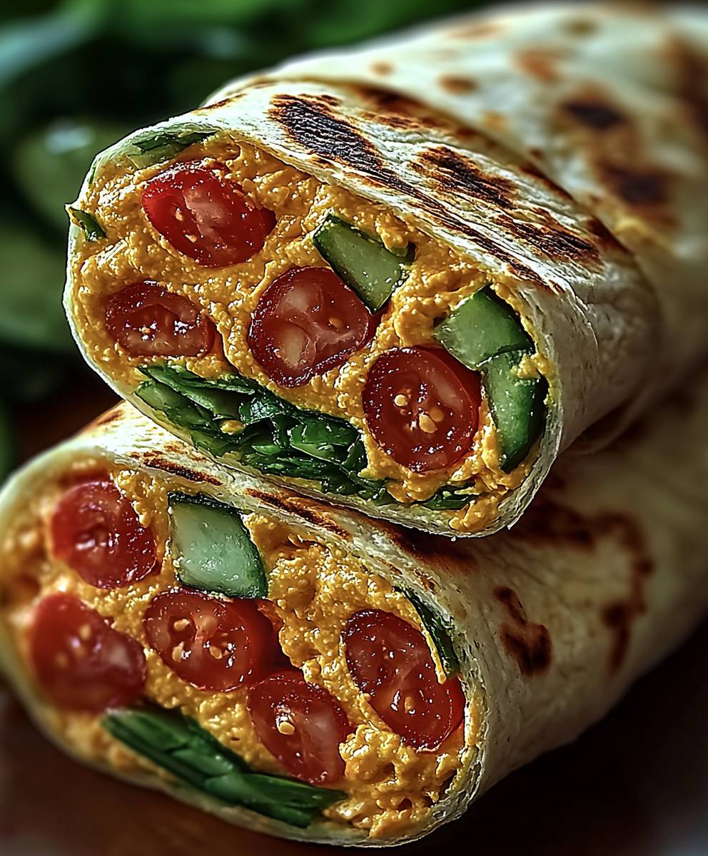 Veggie Hummus Wraps