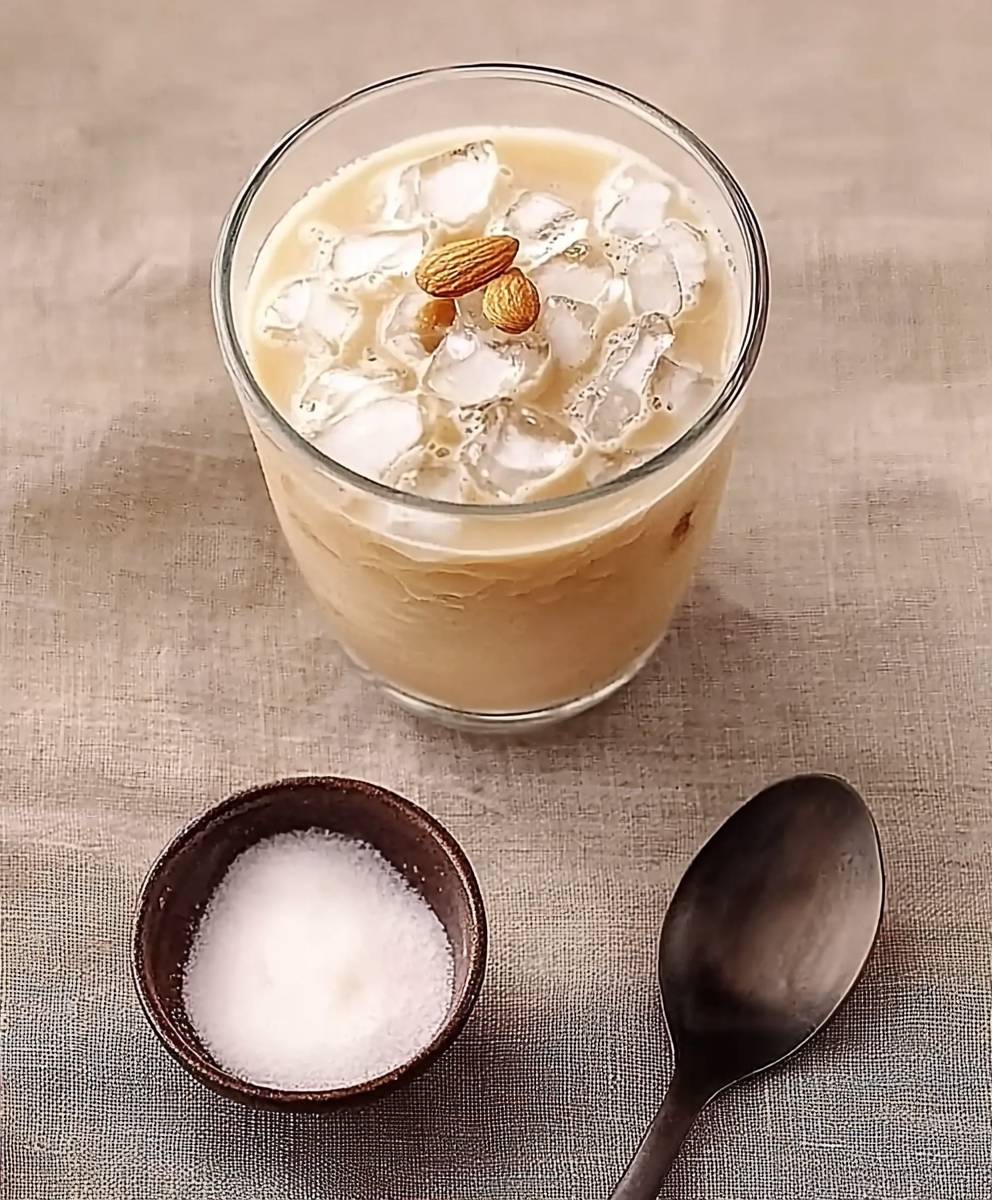 Almond milk cafe frappe