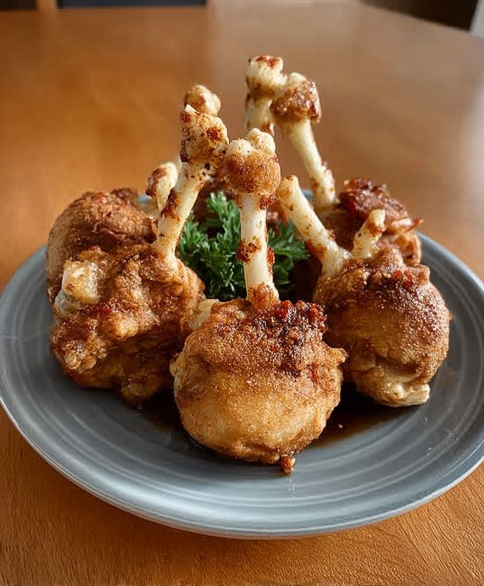 Cajun chicken lollipops