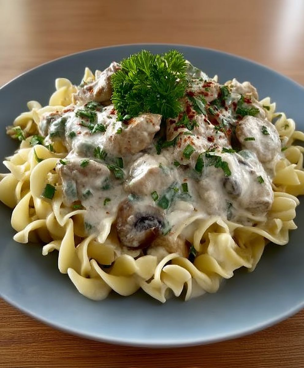Ground Chicken Stroganoff