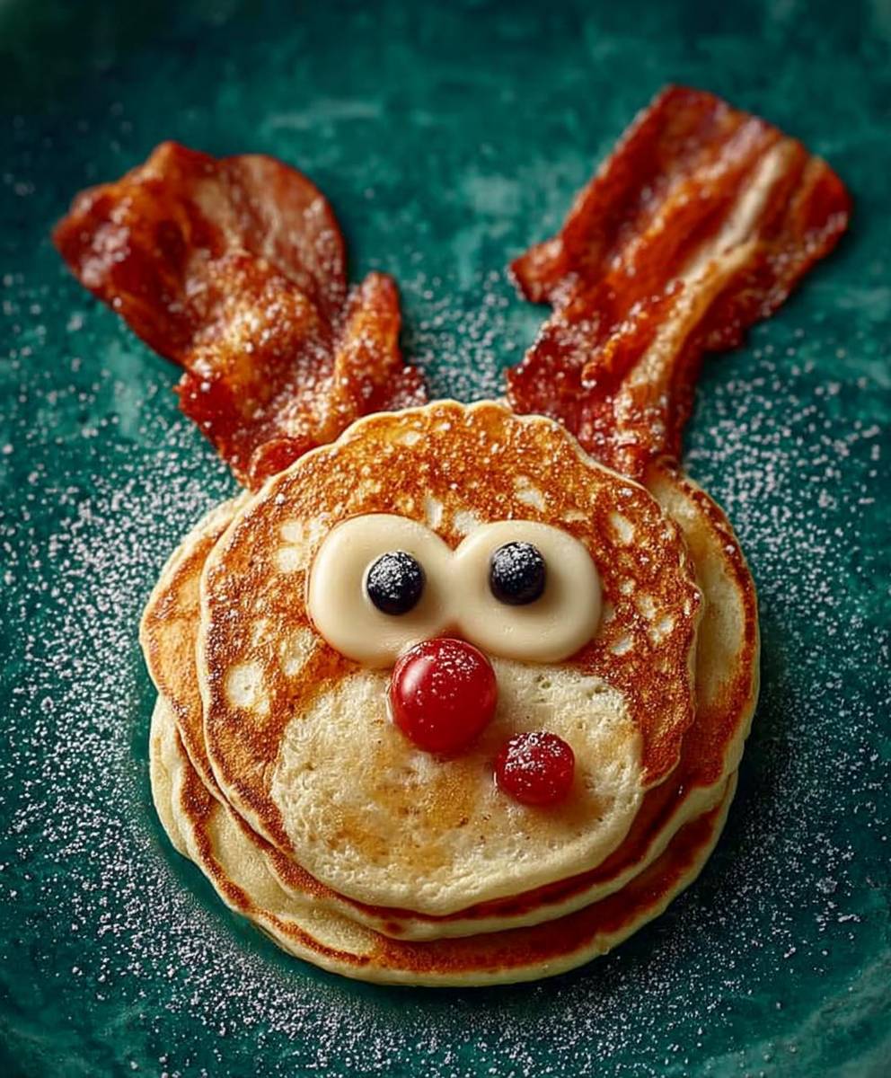 Rudolph Christmas pancakes