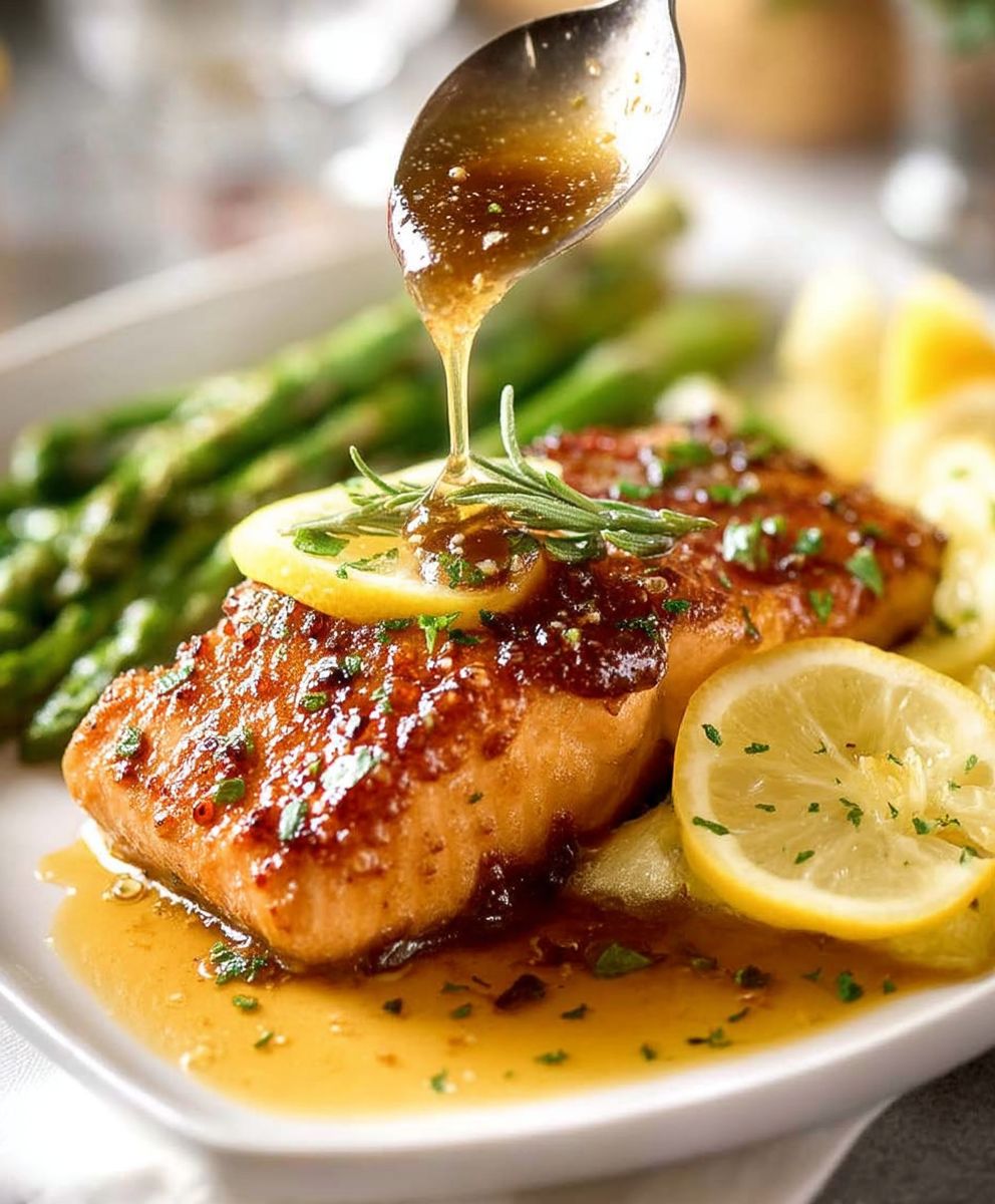 Lemon Honey Glazed Salmon