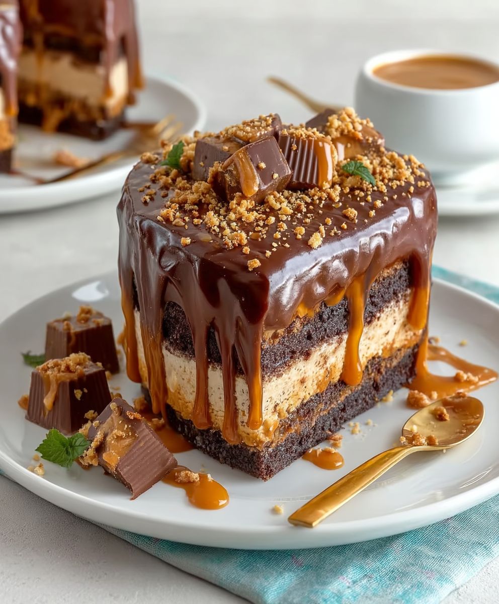 Chocolate Caramel Toffee Cake