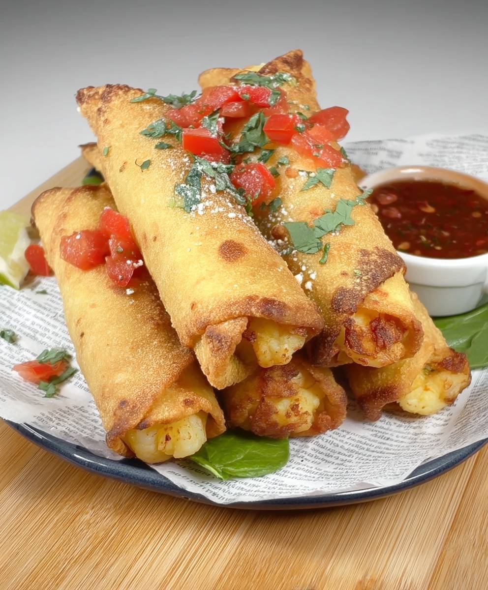 Air Fried Shrimp Taquitos