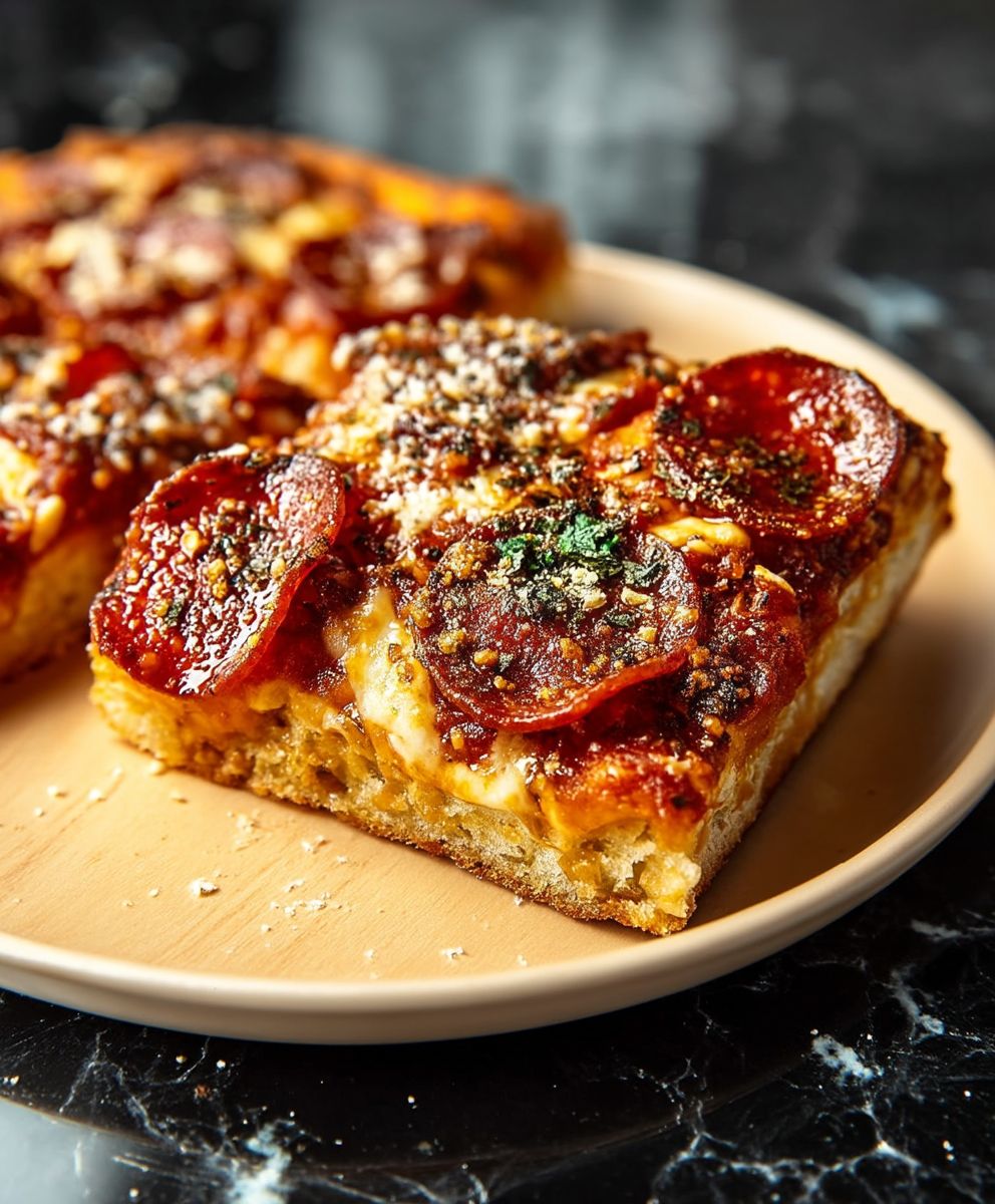 Sicilian Pizza Pepperoni Tomato Sauce