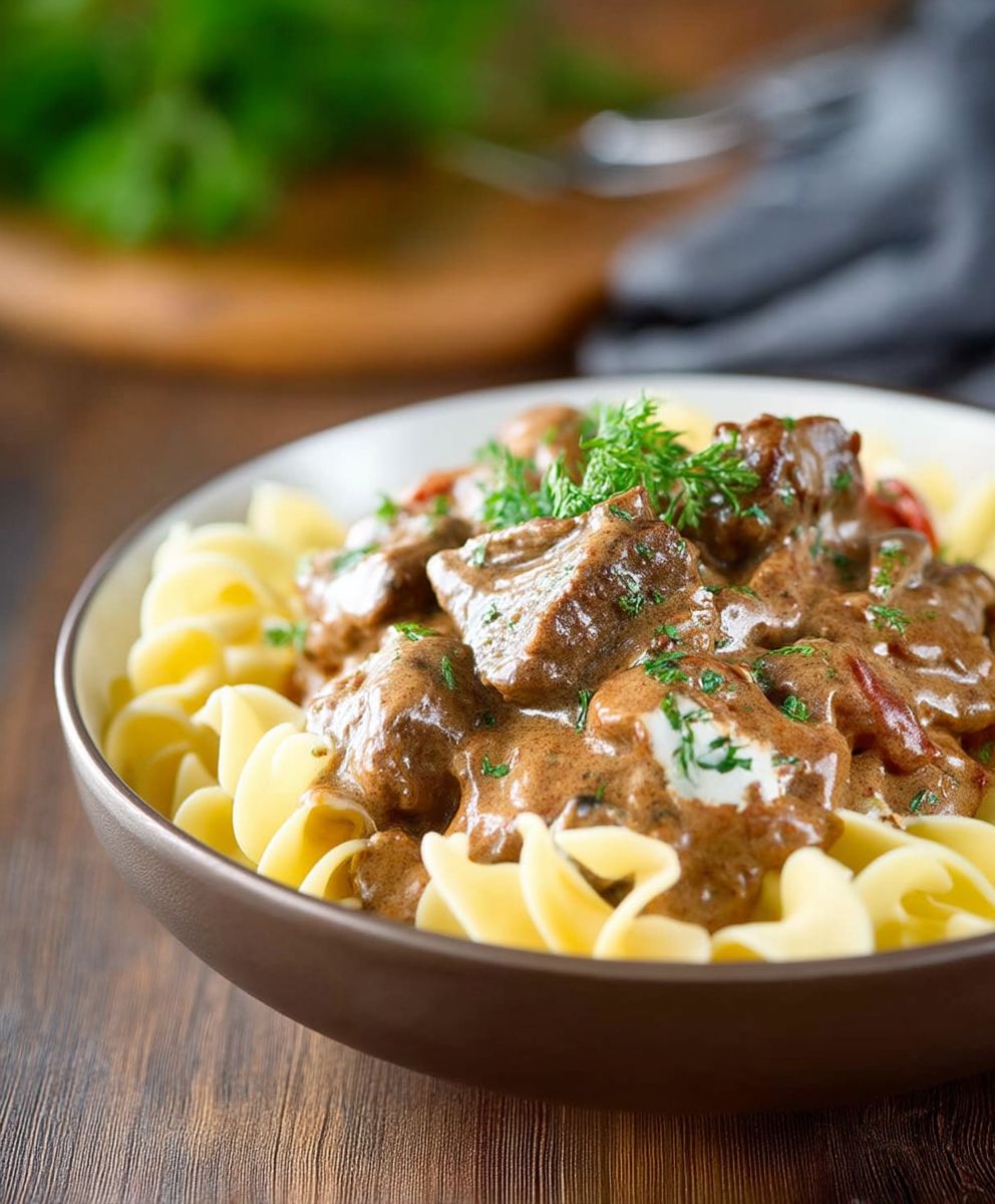 Beef Stroganoff Slow Cooker