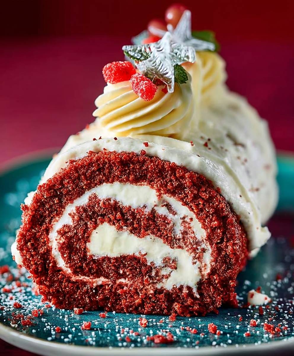 Red velvet roulade