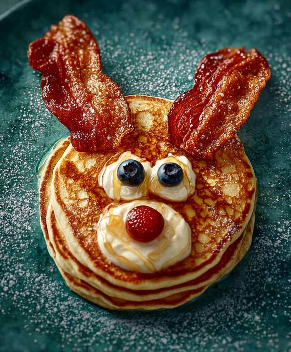 Rudolph Christmas pancakes