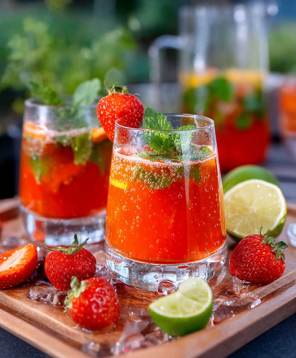 Strawberry Mint Lemonade