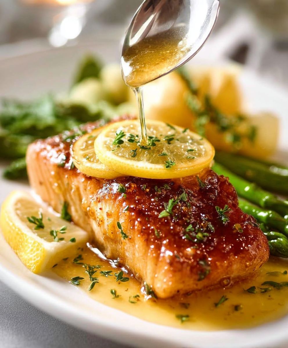 Lemon Honey Glazed Salmon