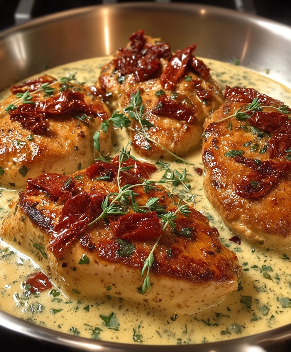 Creamy sun dried tomato chicken