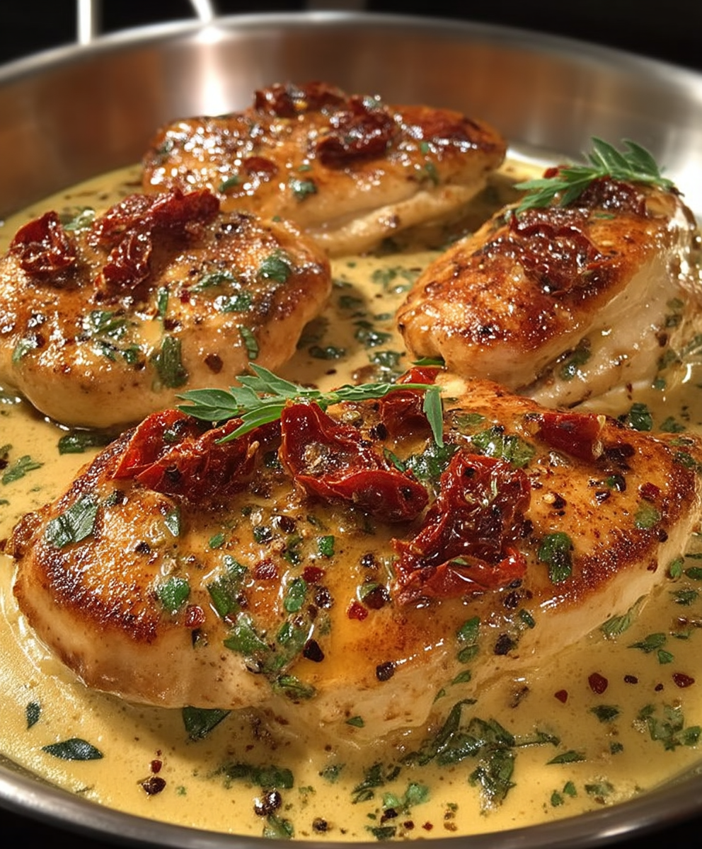Creamy sun dried tomato chicken