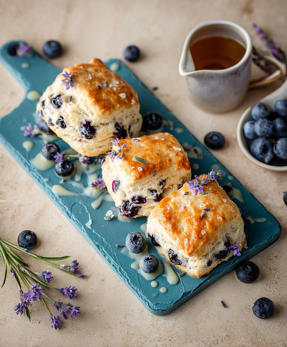 Blueberry Lavender Buttermilk Biscuits