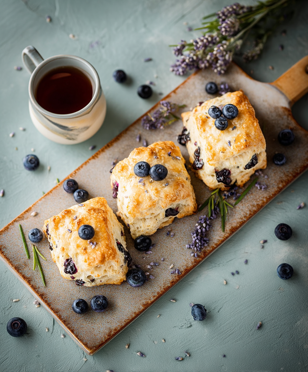 Blueberry Lavender Buttermilk Biscuits