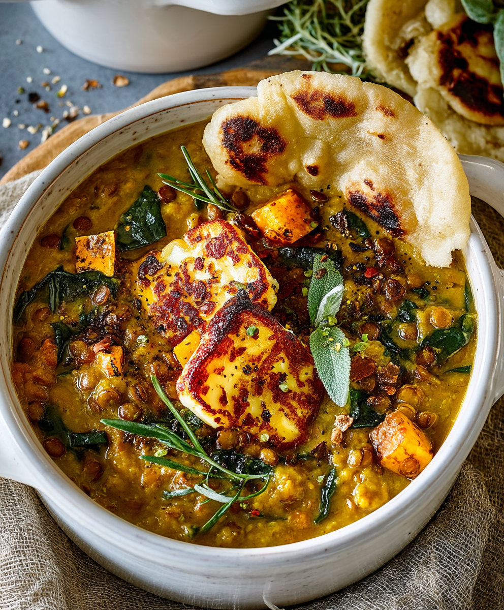 Sweet potato lentil soup
