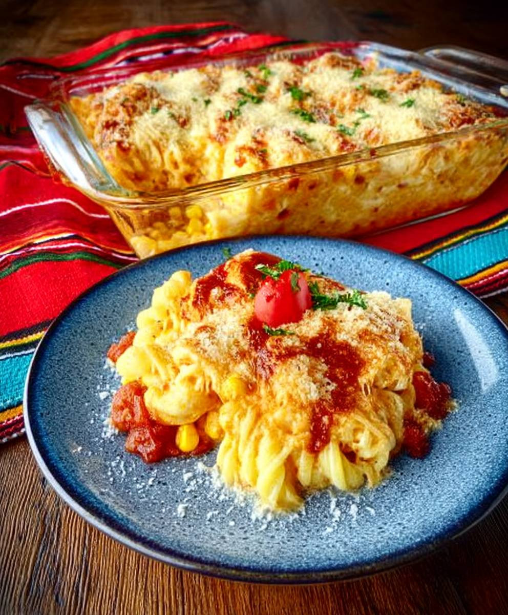 Mexican Mac and Cheese Casserole
