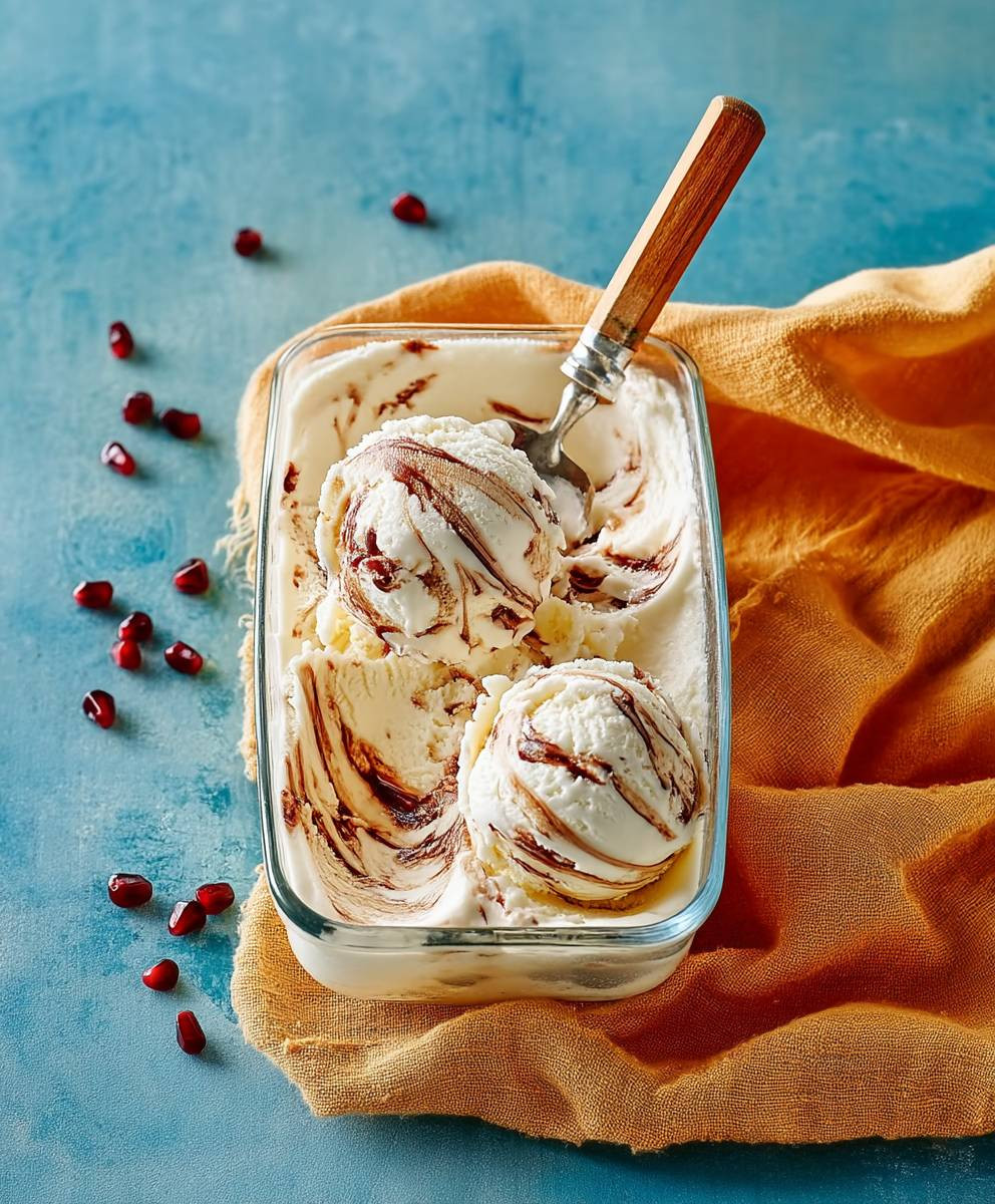 Pomegranate ice cream