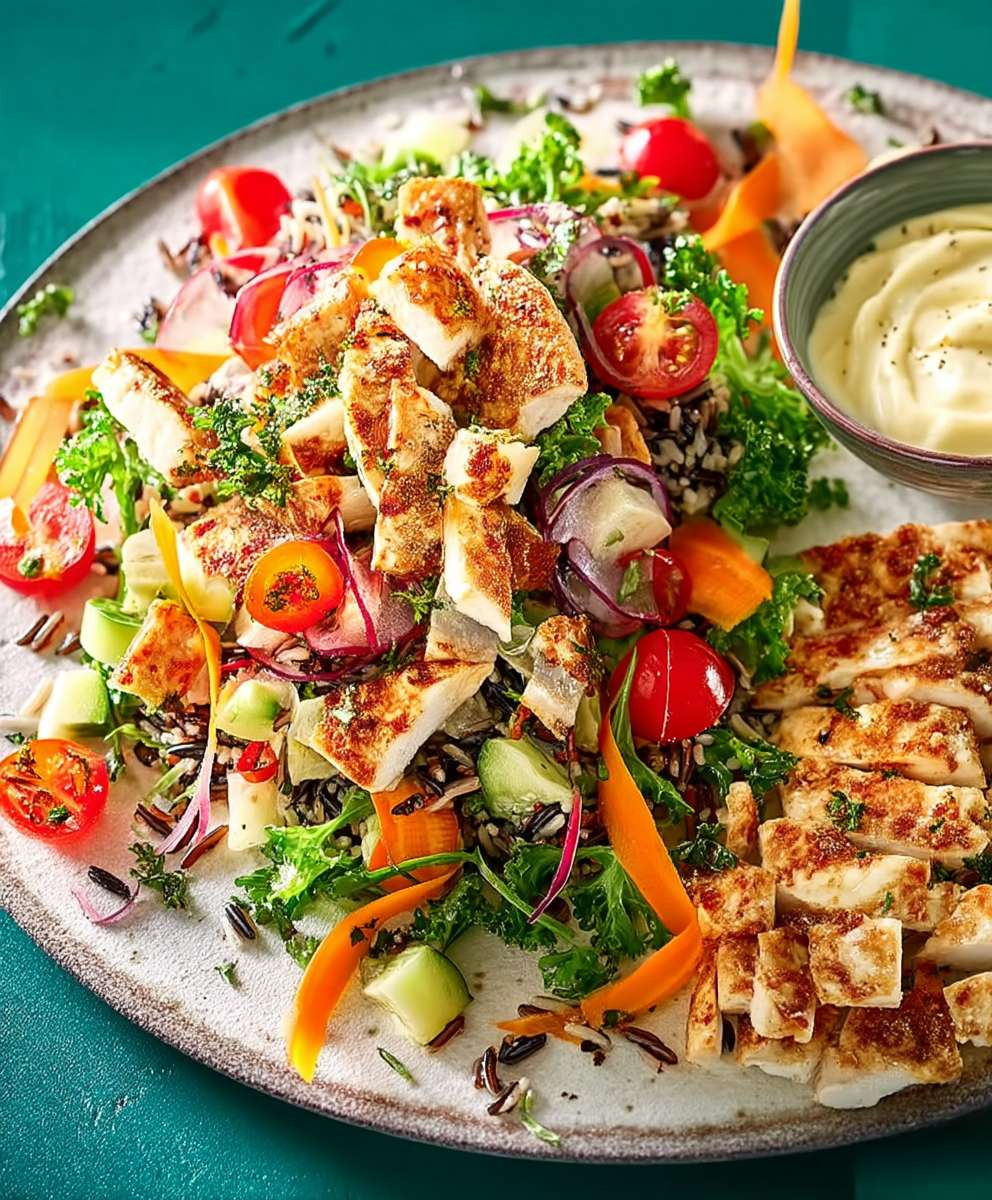 Chicken wild rice salad