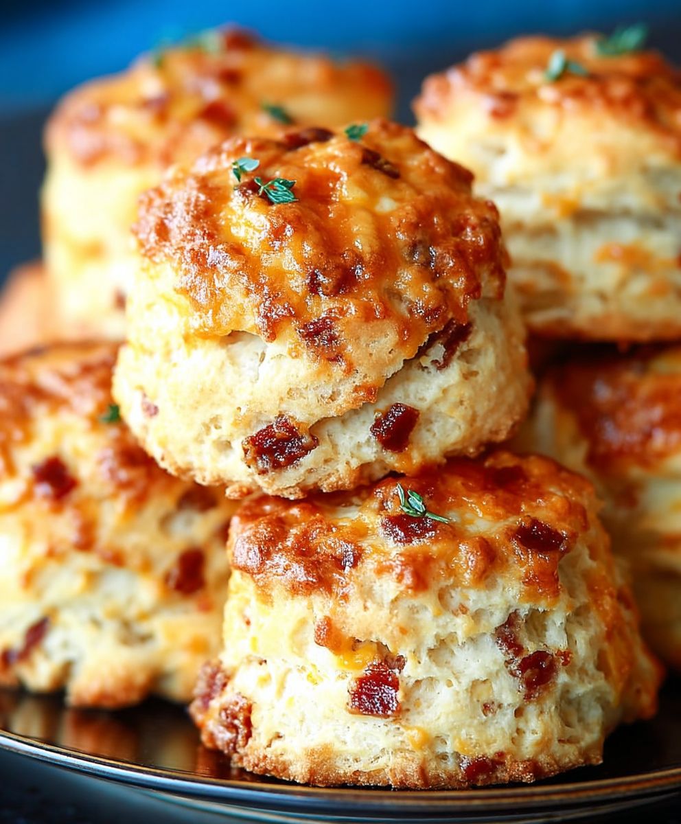 Maple Bacon Cheddar Biscuits