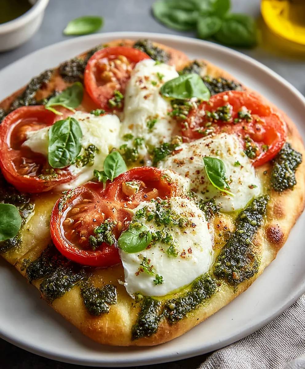 Pesto Flatbread Pizza