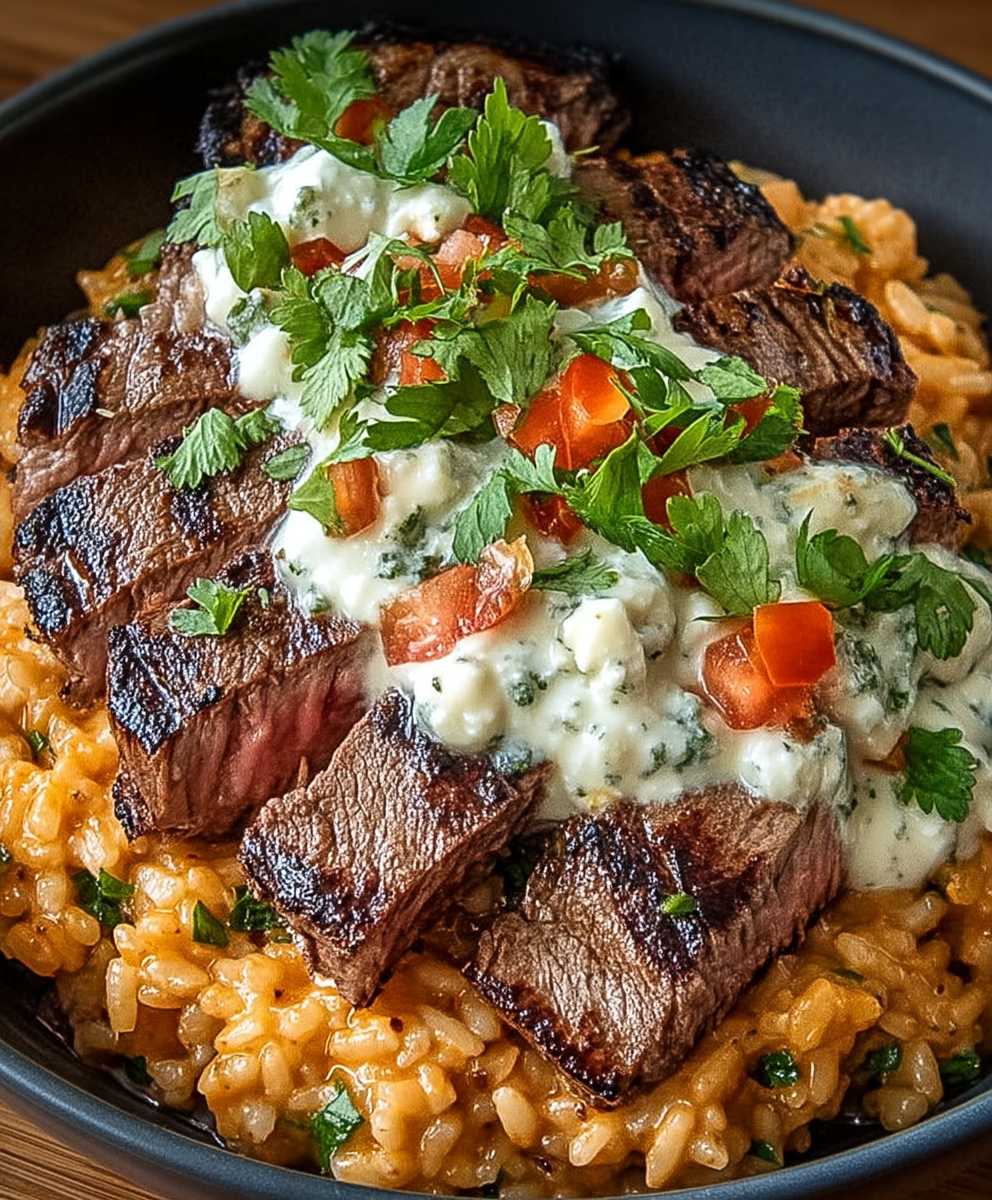 Steak Queso Rice