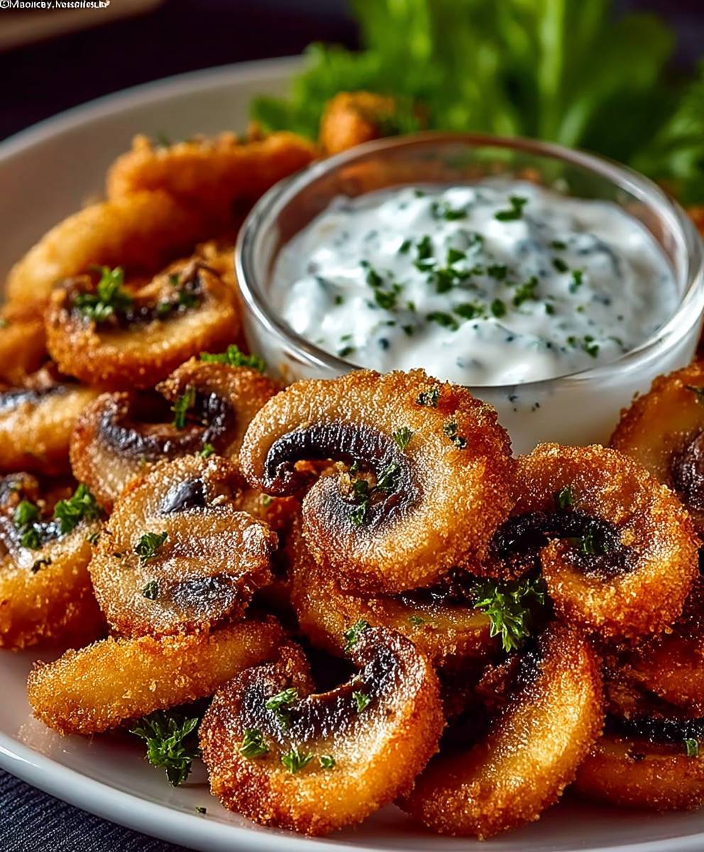 Fried Sliced Mushrooms