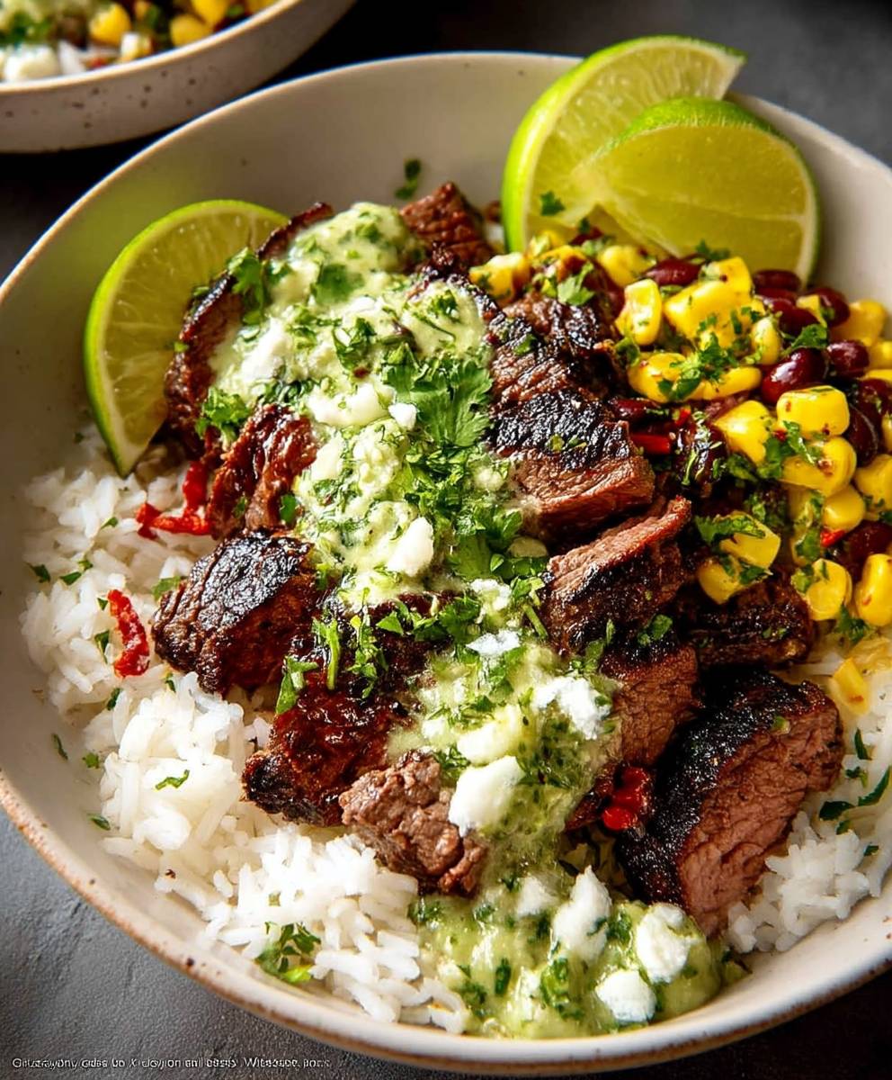 Cilantro Lime Steak Bowls